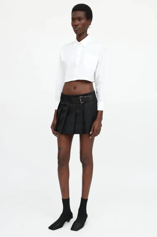 2023 Re-Nylon Pleated Mini Skirt made by Prada