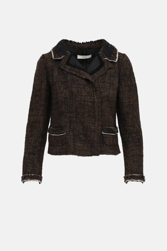 C. 2000s Embellished Tweed Jacket made by Prada