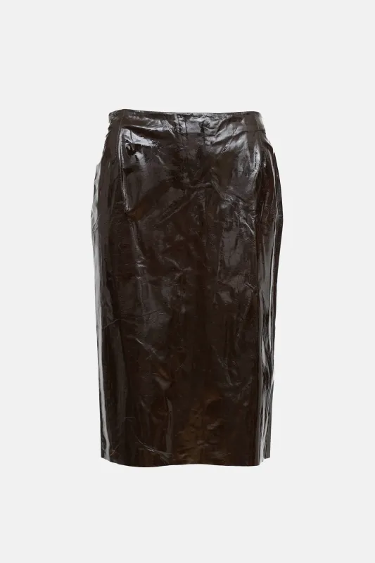 C. 1990's Patent Leather Skirt made by Dolce & Gabanna