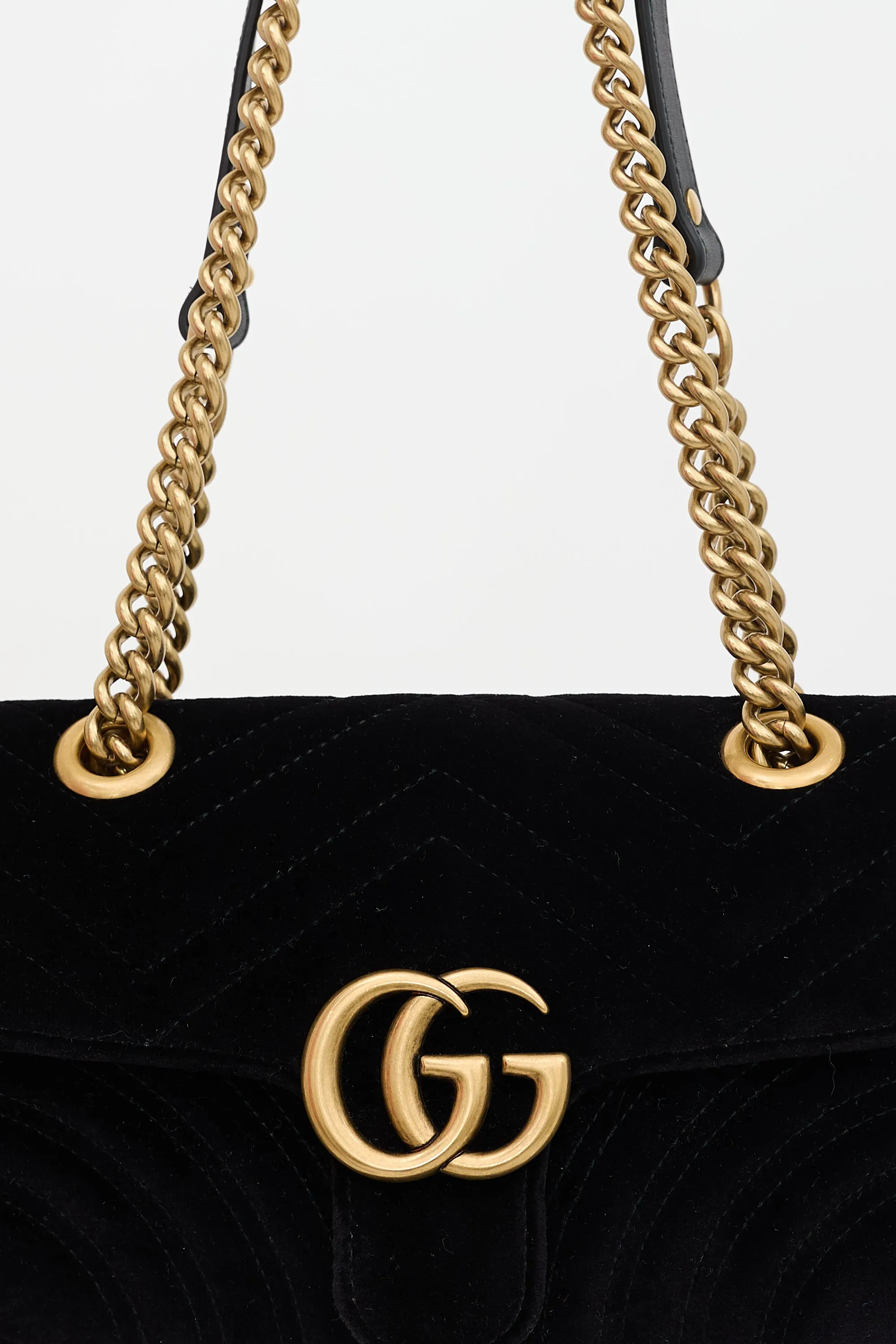 Quilted Velvet GG Marmont Bag sold by VSP Consignment product image thumbnail 3