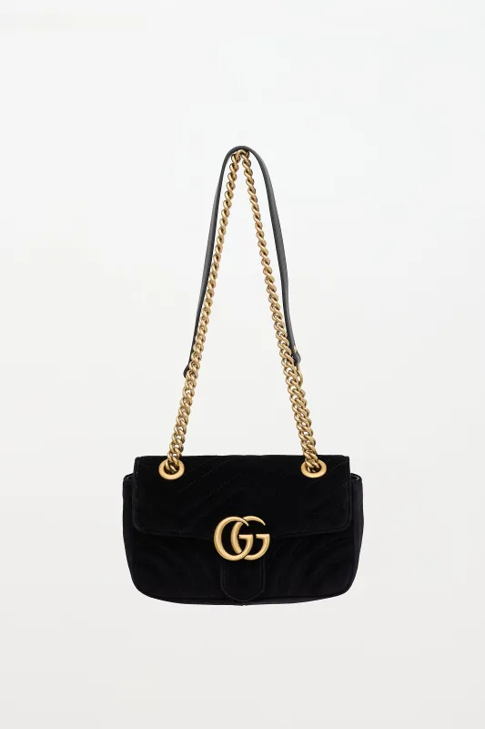 Quilted Velvet GG Marmont Bag made by Gucci