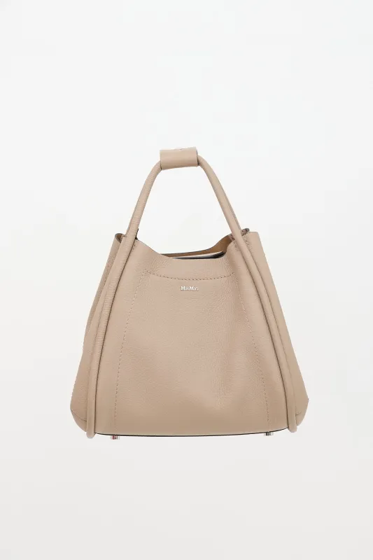 Leather Small Marine Tote Bag made by MaxMara