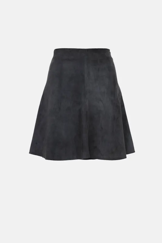 Grey Suede Skirt made by Brunello Cucinelli