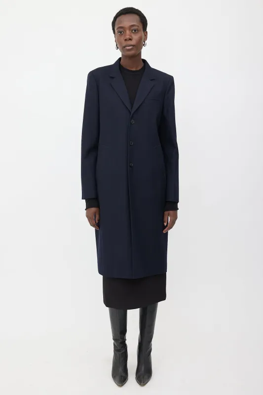 2018 Wool Three Button Coat made by Balenciaga