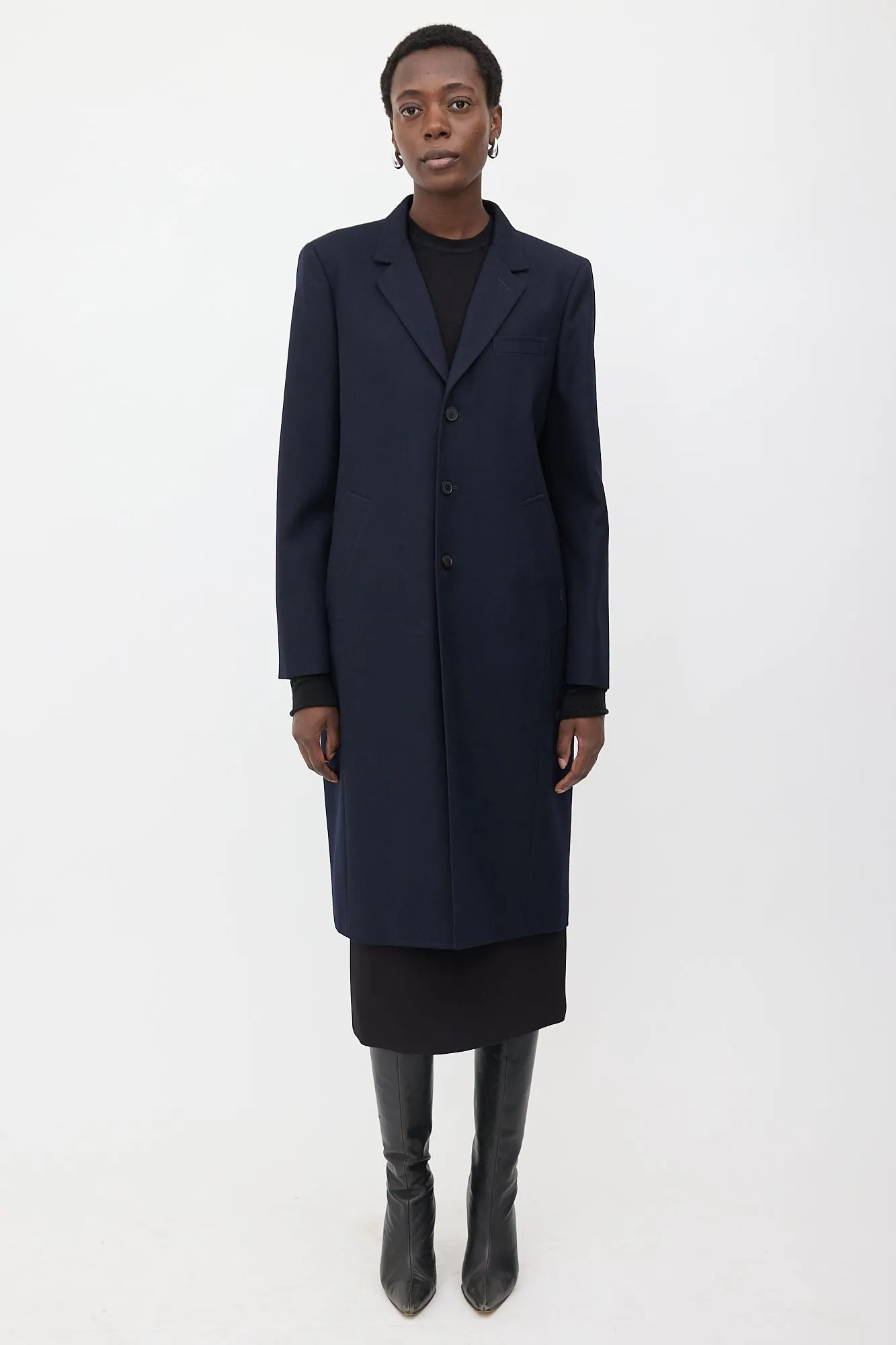2018 Wool Three Button Coat sold by VSP Consignment