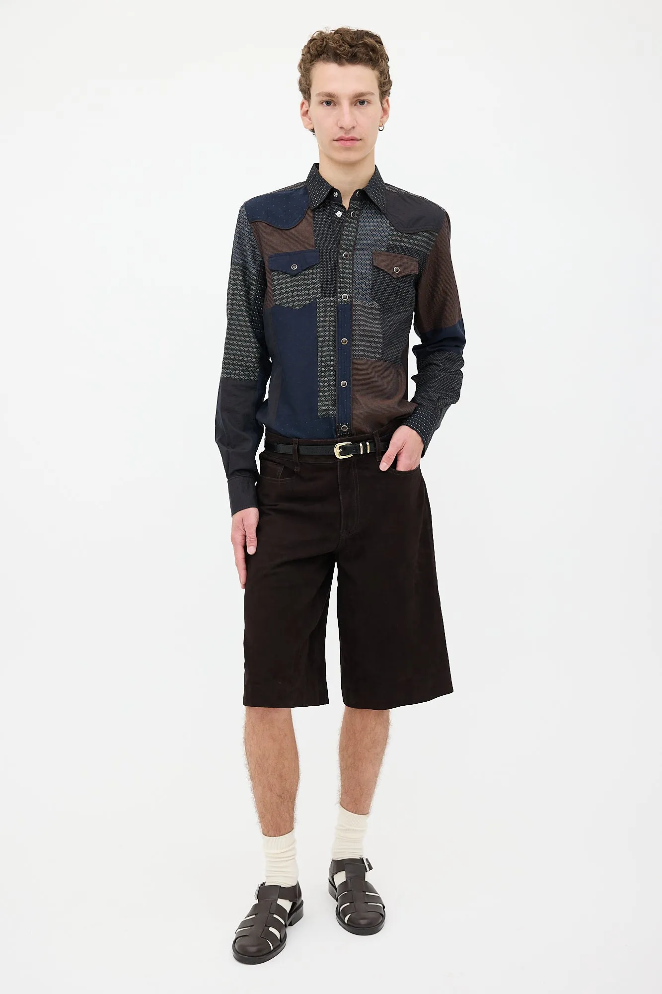 Gold Patchwork Shirt sold by VSP Consignment