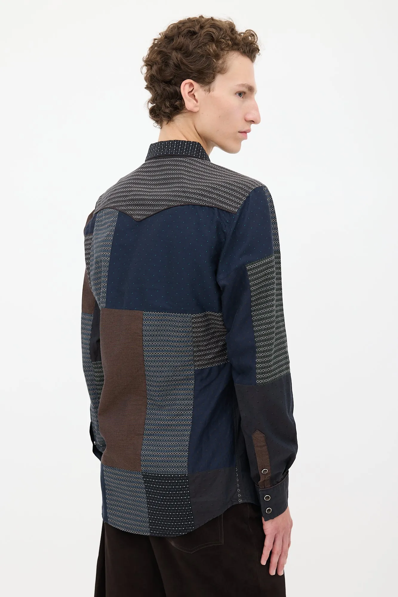 Gold Patchwork Shirt sold by VSP Consignment product image thumbnail 4