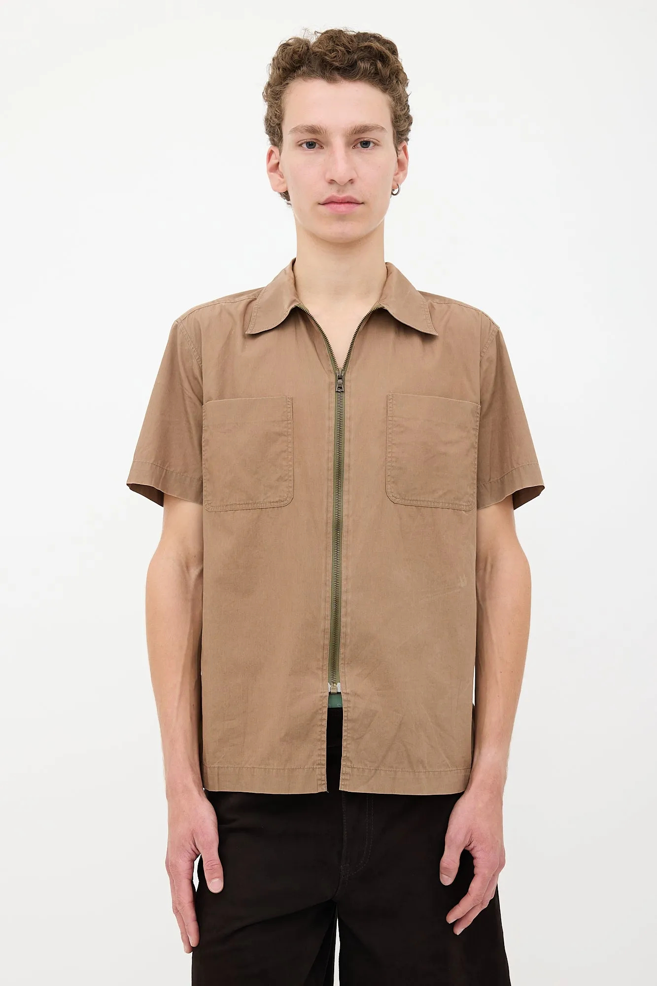 Short Sleeve Zip Shirt sold by VSP Consignment product image thumbnail 2