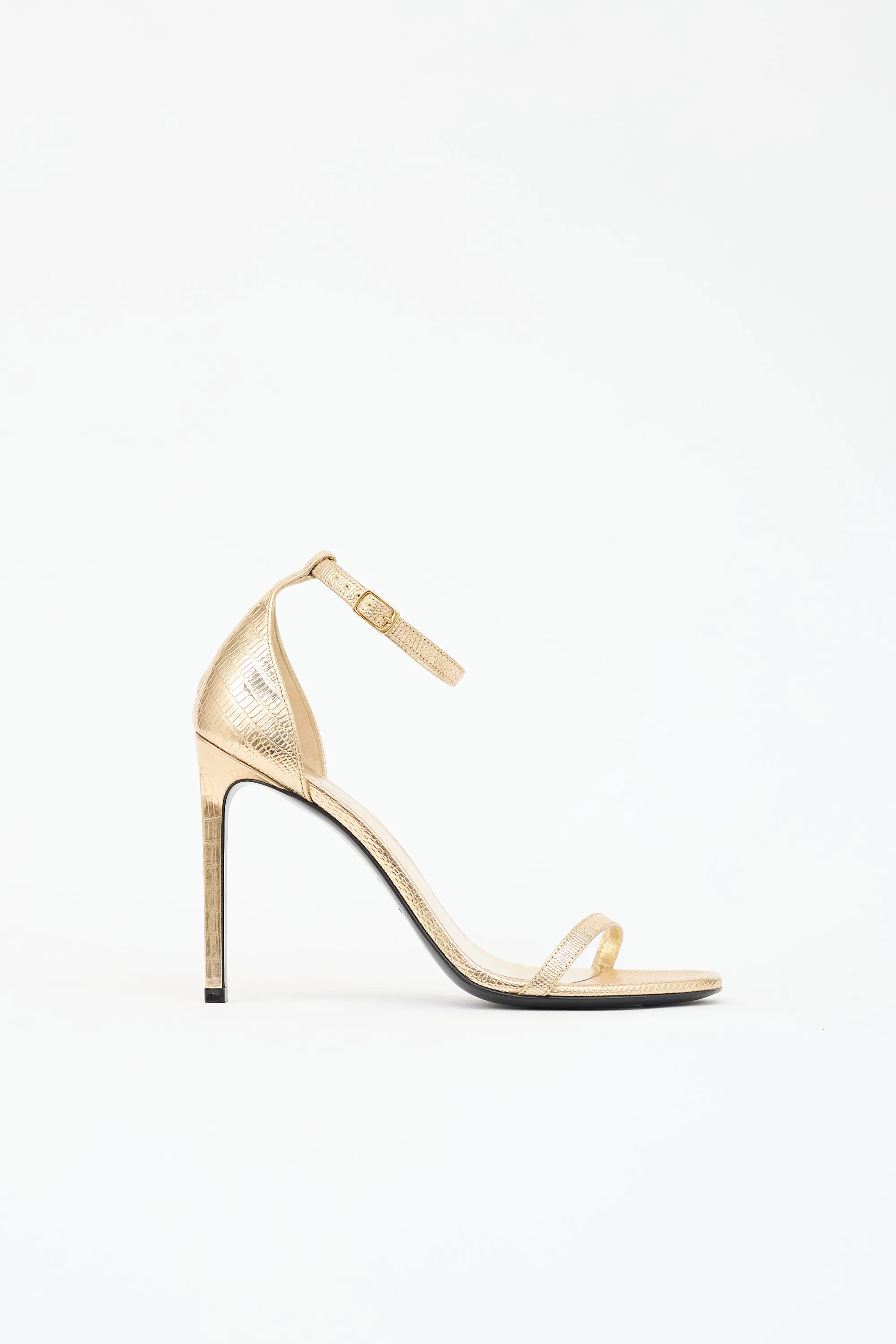 Embossed Leather Jane Sandal sold by VSP Consignment