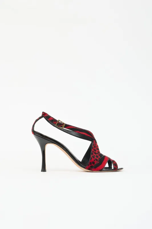 Patent Printed Sandal made by Manolo Blahnik