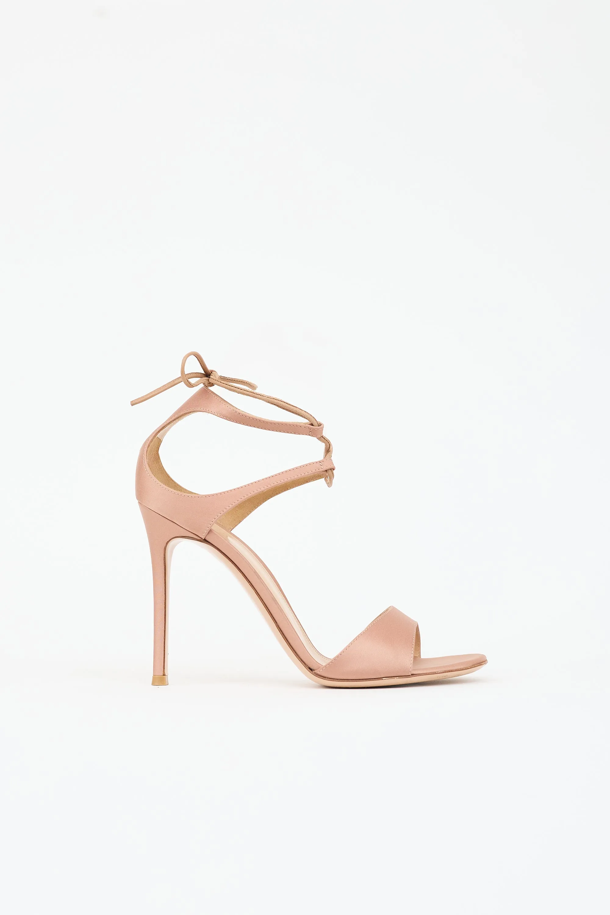 Satin Ankle Tie Sandal sold by VSP Consignment