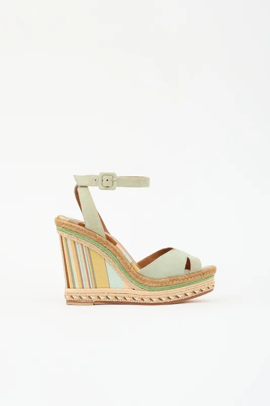 Suede Espadrille Wedge Sandal made by Valentino