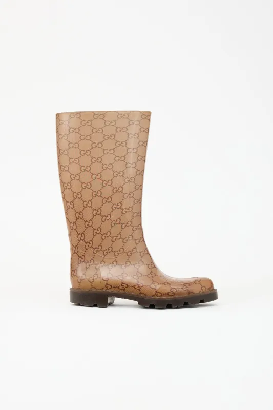 Rubber GG Monogram Rain Boot made by Gucci