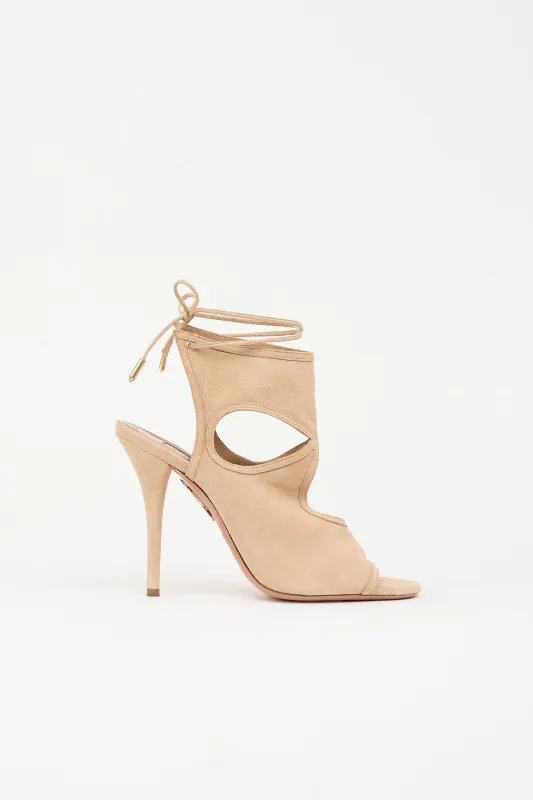 Suede Cut Out Heel made by Aquazzura