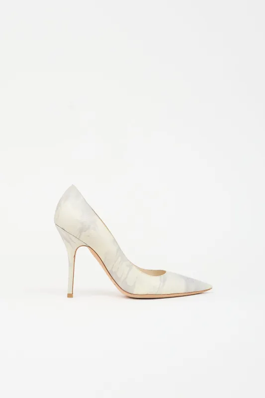 Leather Marbled Cherie Pump made by Dior