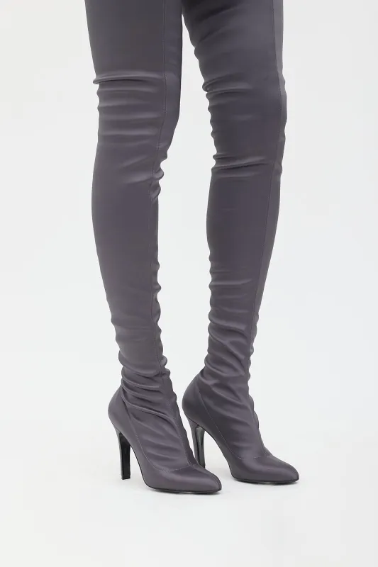 Satin Thigh High Boot made by Stella McCartney