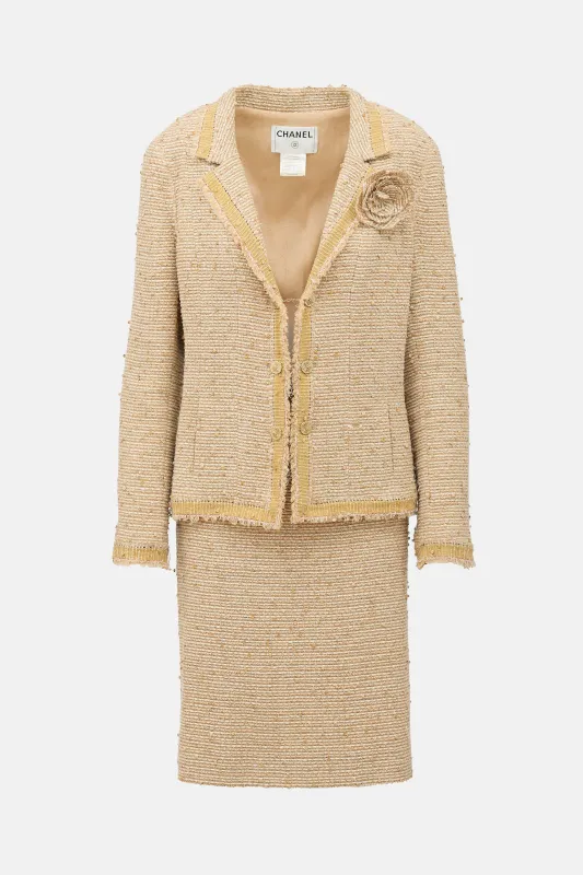 FW 2004 Wool & Sequin Tweed Set made by Chanel