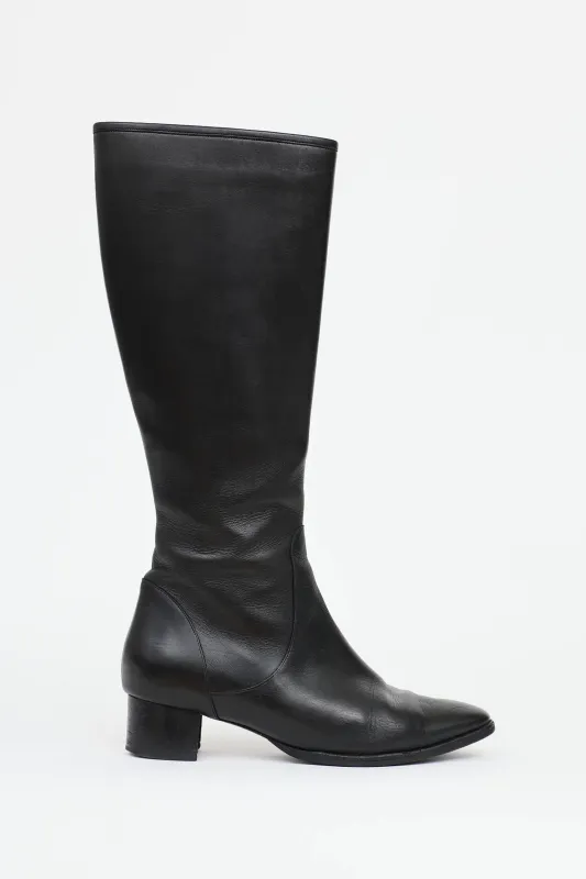 Leather Hanzuofia Boot made by Manolo Blahnik