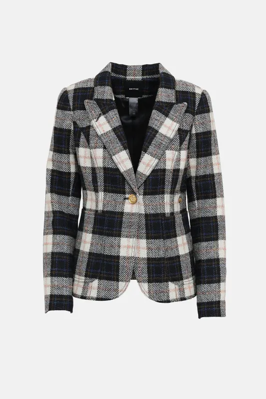 Plaid Tweed Blazer made by Smythe
