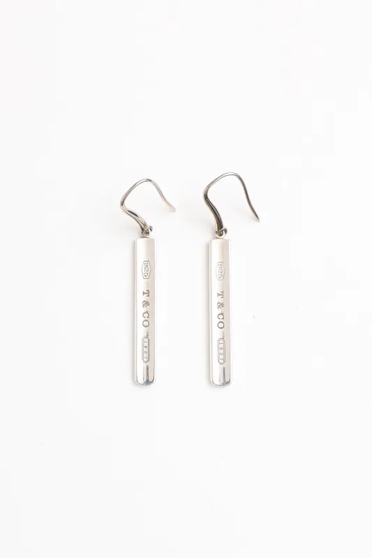 Sterling Silver 1837 Bar Earrings made by Tiffany & Co.