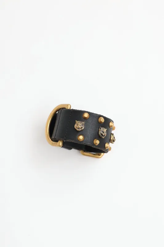 Leather Studded Bracelet made by Gucci
