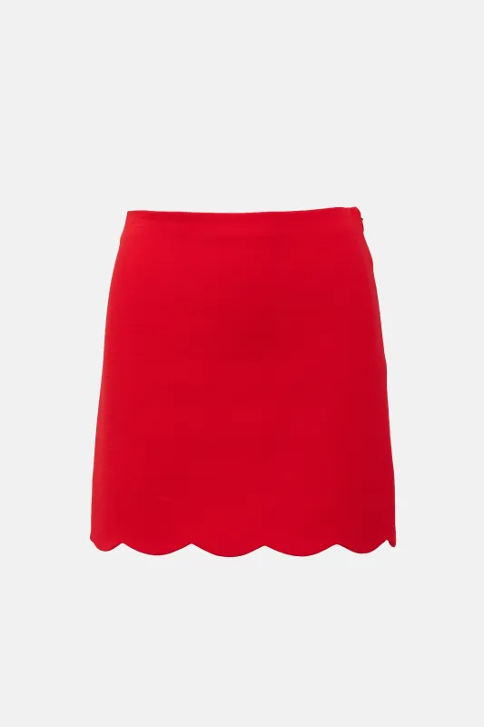 2018 Scalloped Mini Skirt made by Miu Miu