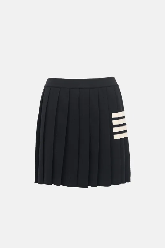 Wool Pleated 4-Bar Skirt made by Thom Browne