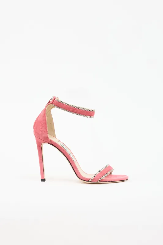 Suede Crystal Dochas Sandal made by Jimmy Choo