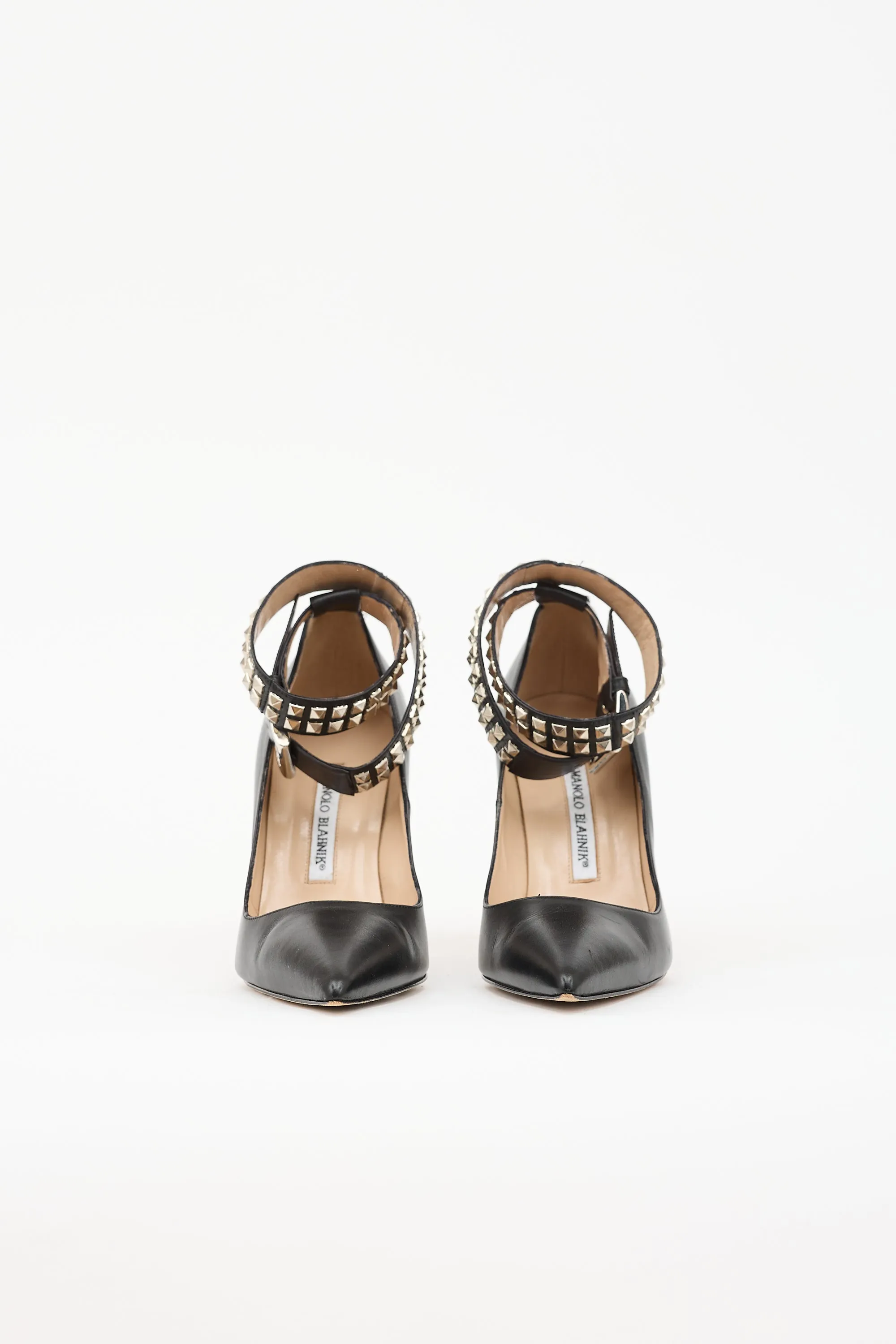 Leather Studded Belta Pump sold by VSP Consignment product image thumbnail 3
