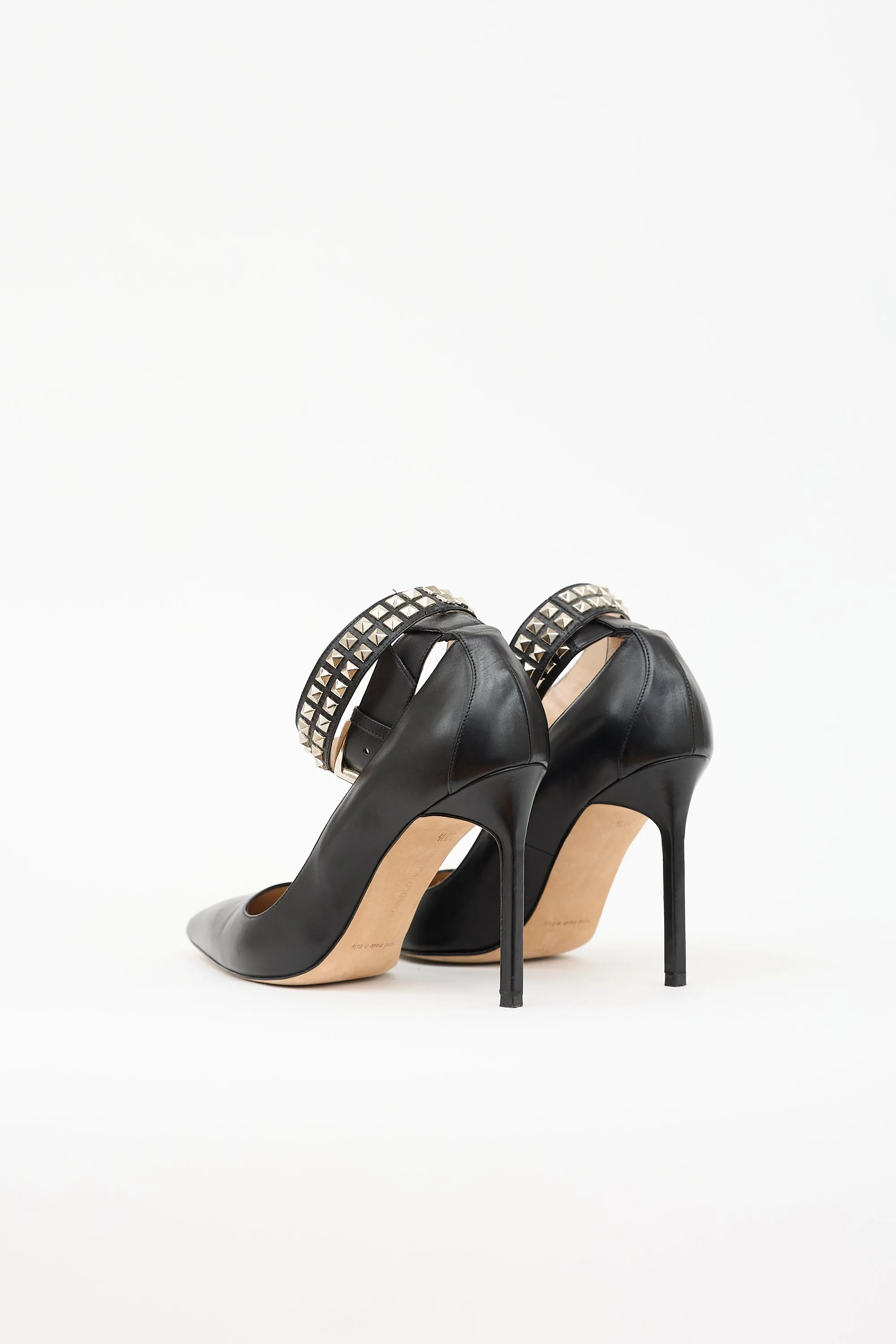 Leather Studded Belta Pump sold by VSP Consignment product image thumbnail 4