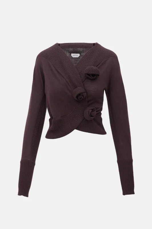 Ribbed Knit Rosette Cardigan made by MaxMara