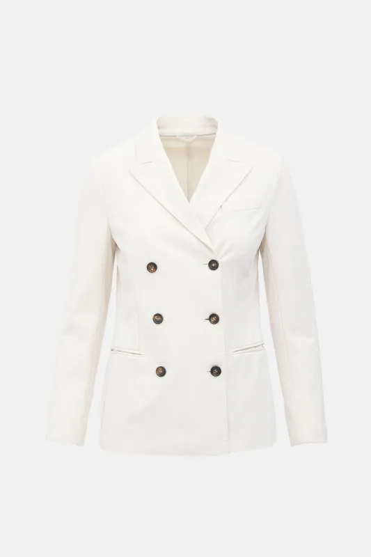 Knit Double Breasted Blazer made by Brunello Cucinelli