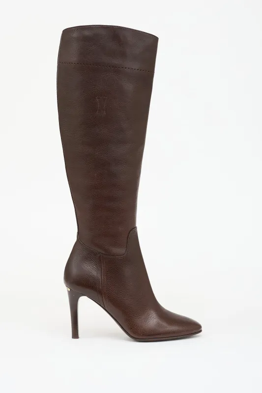 Leather Muncy Riding Boot made by Burberry