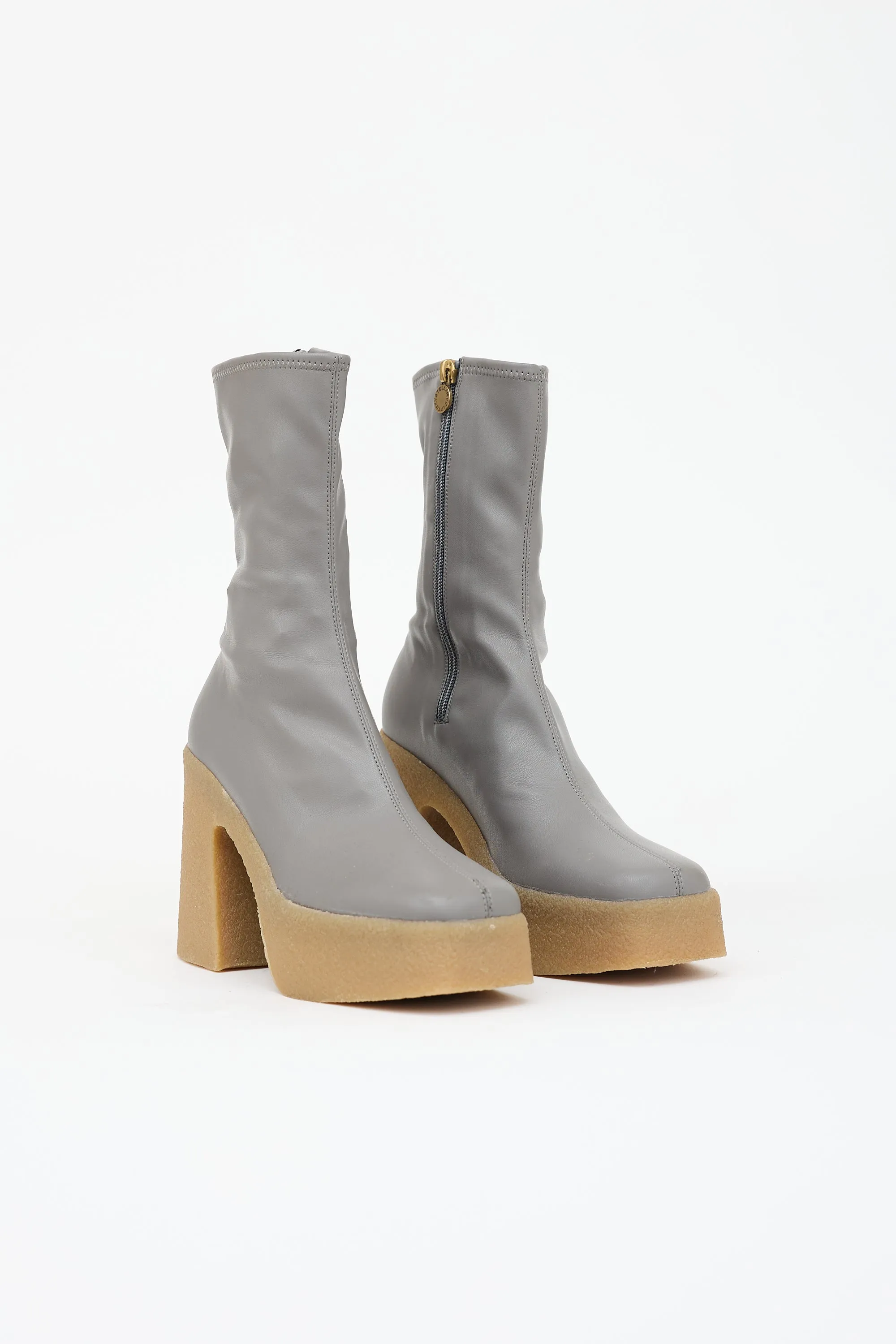 Faux Leather Platform Boot sold by VSP Consignment product image thumbnail 2