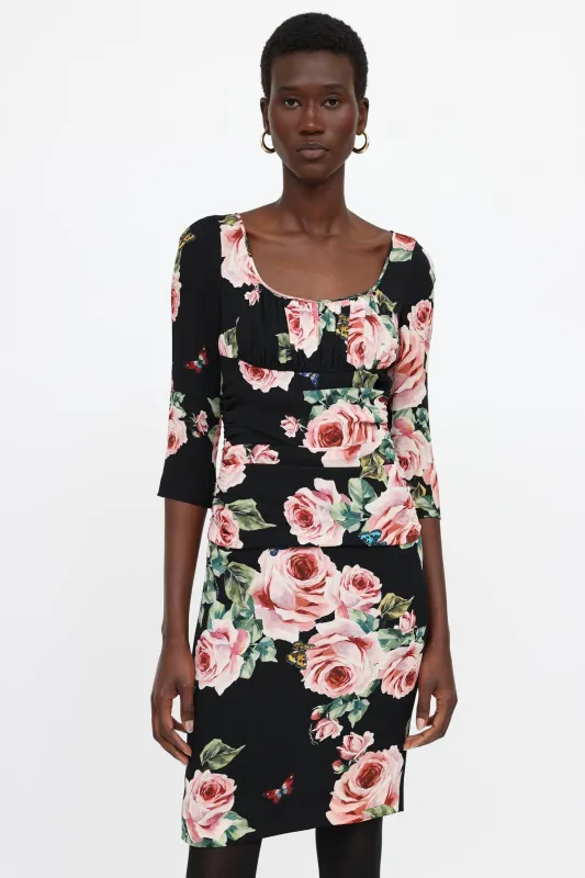Rose Print Dress made by Dolce & Gabanna