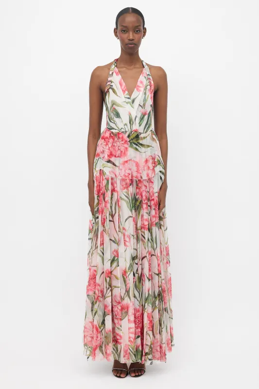 Silk Sheer Floral Dress made by Dolce & Gabanna