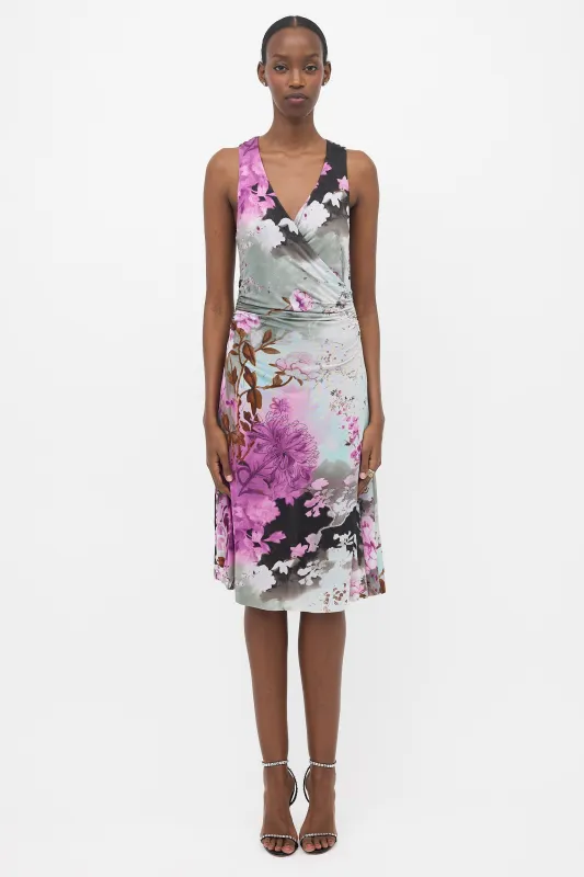 Jersey Floral Sleeveless Dress made by Etro