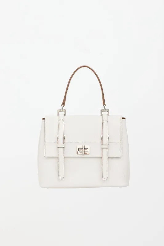 Saffiano Leather Top Handle Bag made by Prada