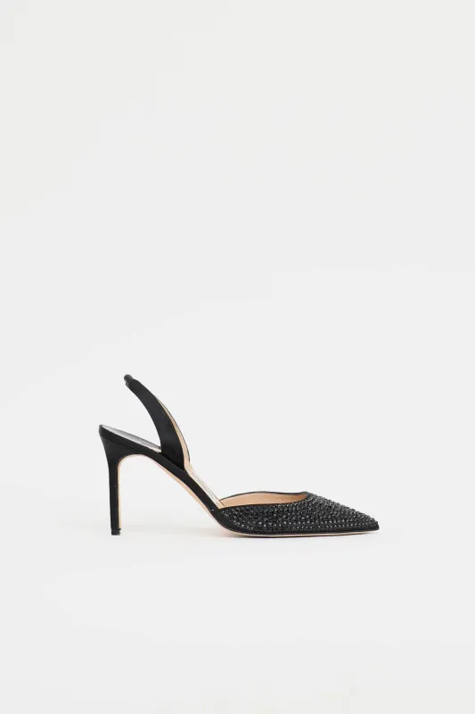 Crystal Slingback Heel made by Manolo Blahnik