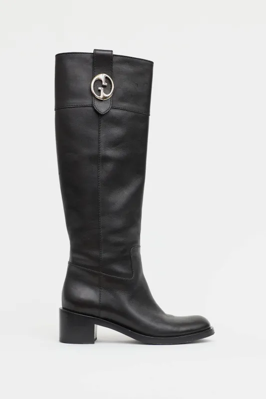 Leather Riding Boot made by Gucci