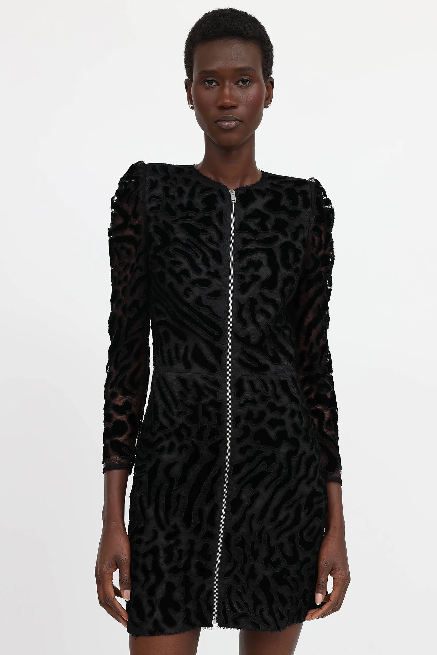 Lace Zip Up Dress sold by VSP Consignment