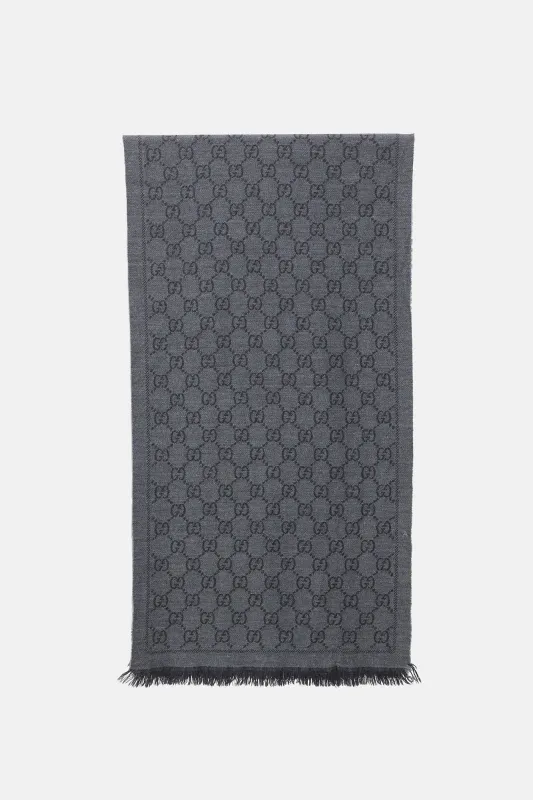 Wool GG Monogram Fringe Scarf made by Gucci