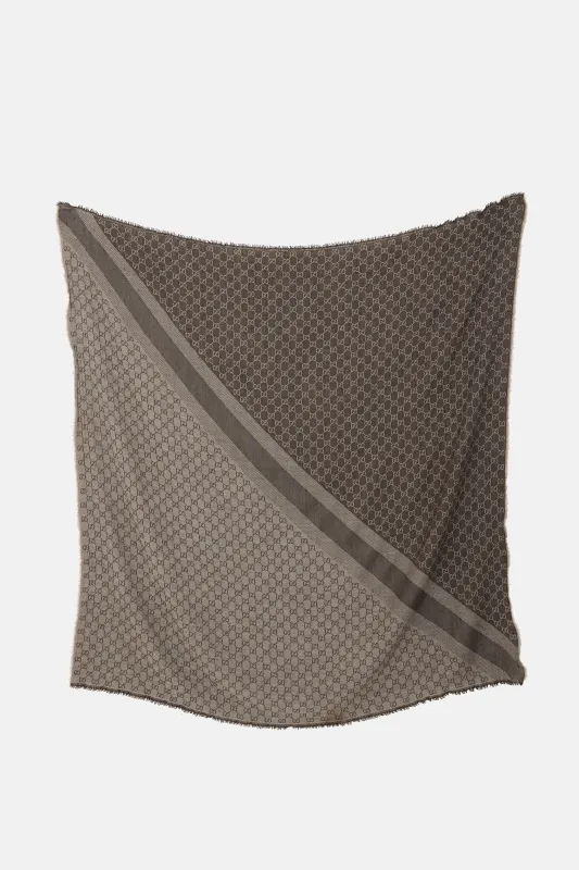Wool & Silk GG Monogram Scarf made by Gucci