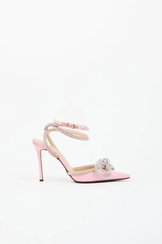 Satin Double Bow Heel made by MACH & MACH
