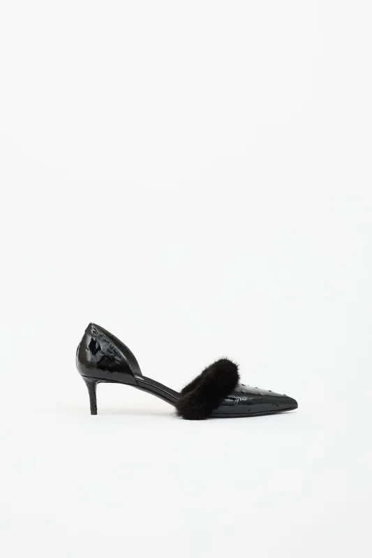 FW 2015 Leather & Fur Pump made by Balenciaga