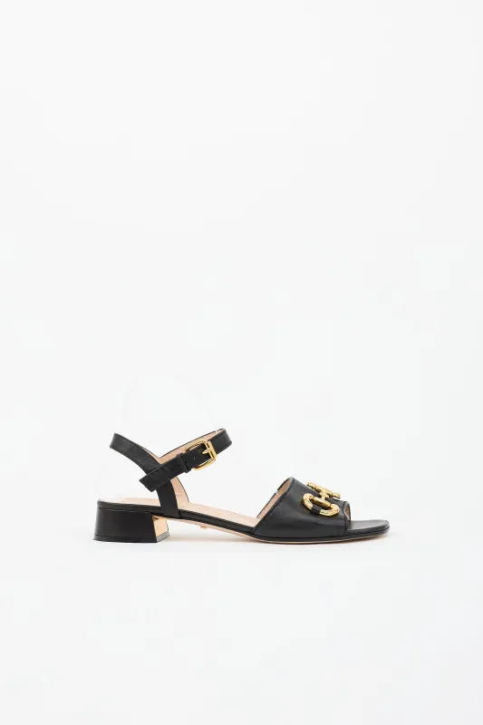 Leather Ankle Strap Sandal made by Gucci