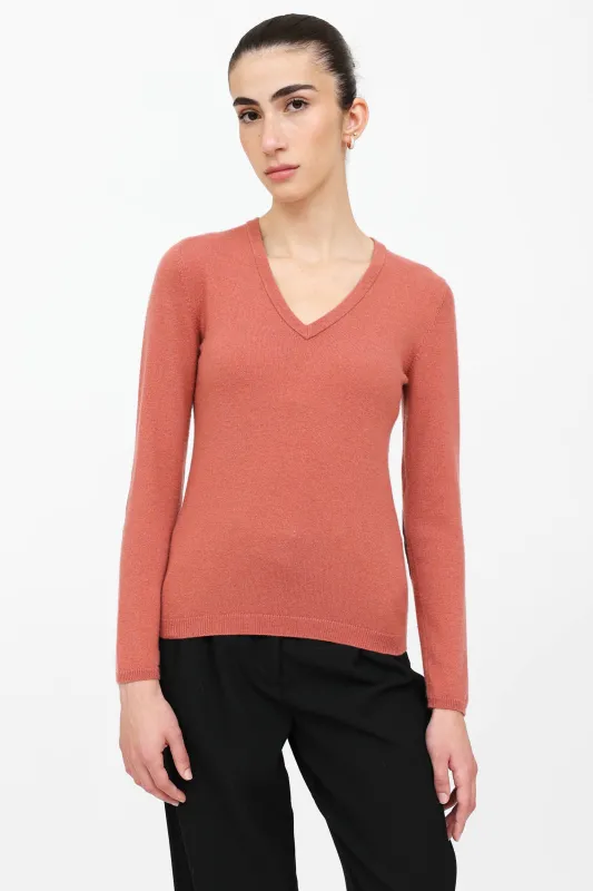 Knit V-Neck Top made by Brunello Cucinelli