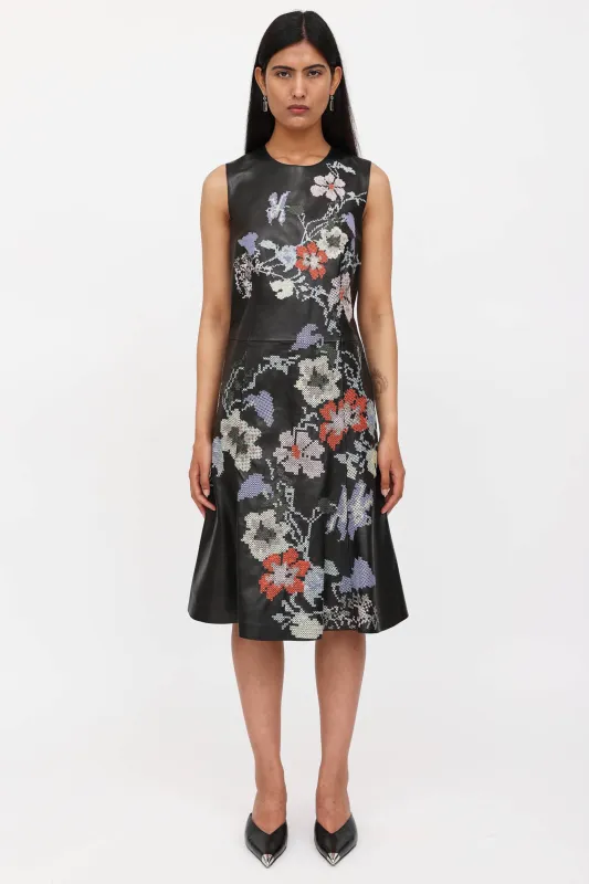 2016 Crossstitched Leather Dress made by Alexander McQueen