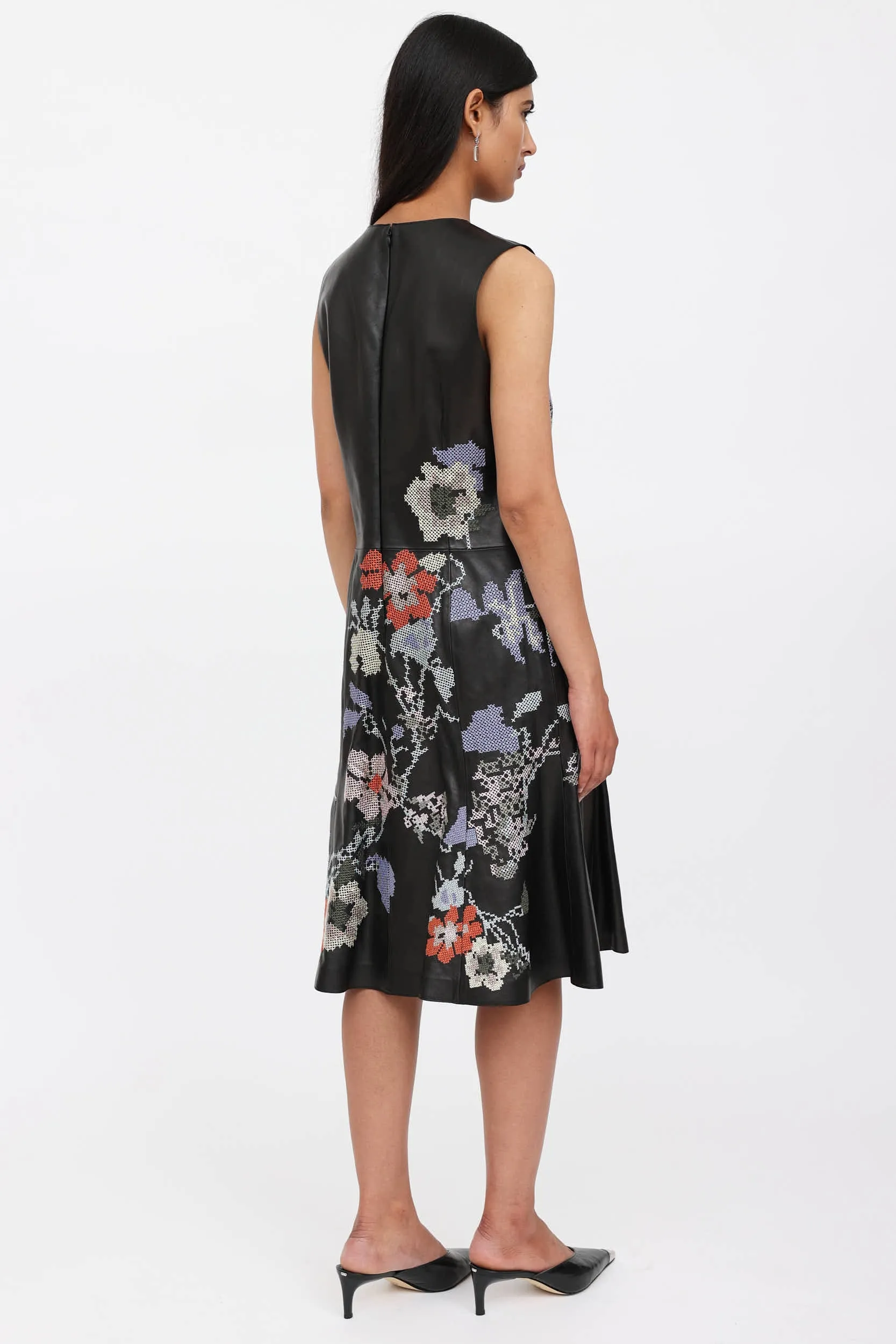 2016 Crossstitched Leather Dress sold by VSP Consignment product image thumbnail 4