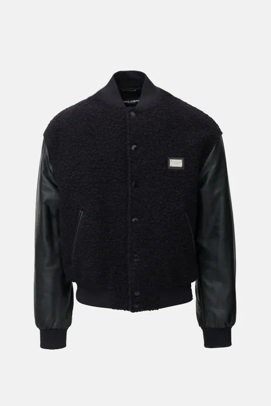 Wool Bouclé Bomber Jacket made by Dolce & Gabanna